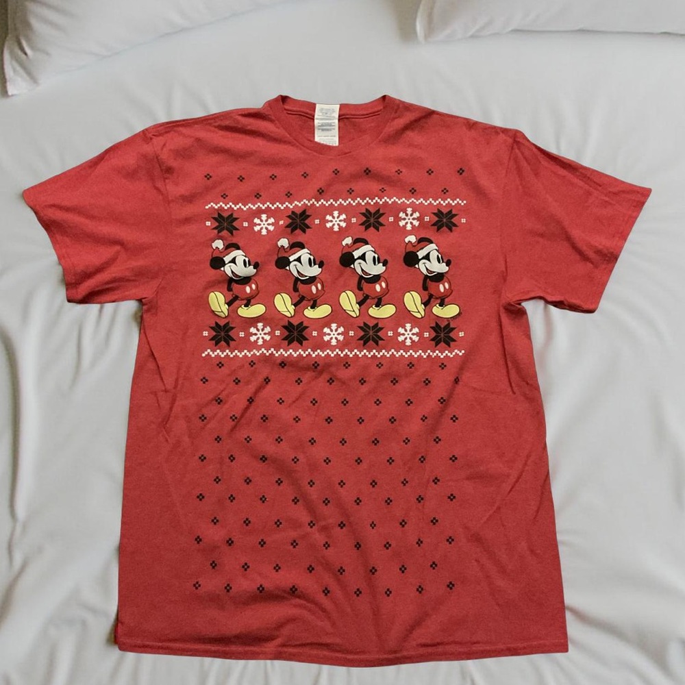 Vintage Mickey Mouse Holiday Tee | Size Large - Picture 2 of 4